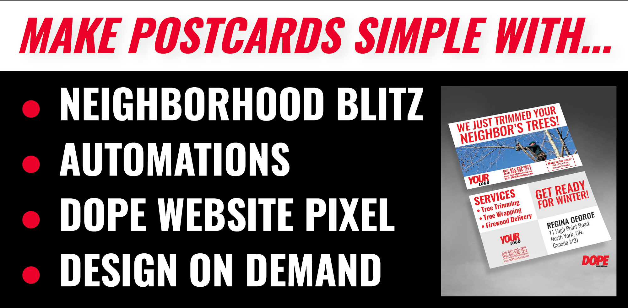 Make postcards simple